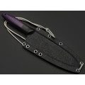Волчий Век кухонный нож Шеф Custom сталь N690 WA, Рукоять G10 purple, пины карбон Волчий Век кухонный нож Шеф Custom сталь N690 WA, Рукоять G10 purple, пины карбон