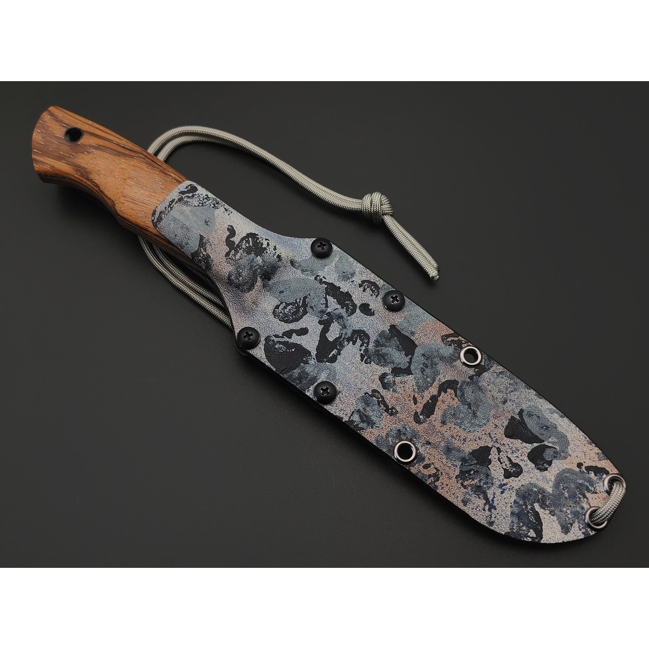 Волчий Век нож Слон Custom сталь Niolox WA травление "Camo", Рукоять палисандр, G10