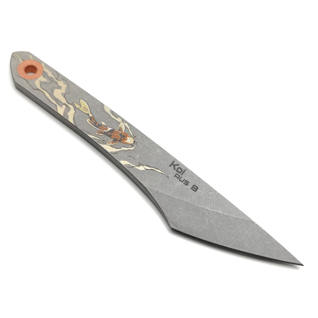 N.C.Custom киридаши KOI сталь Aus-8 стоунвош, kydex red