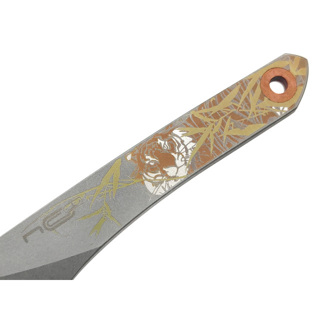 N.C.Custom киридаши KOI - TIGER сталь Aus-8 стоунвош, kydex orange