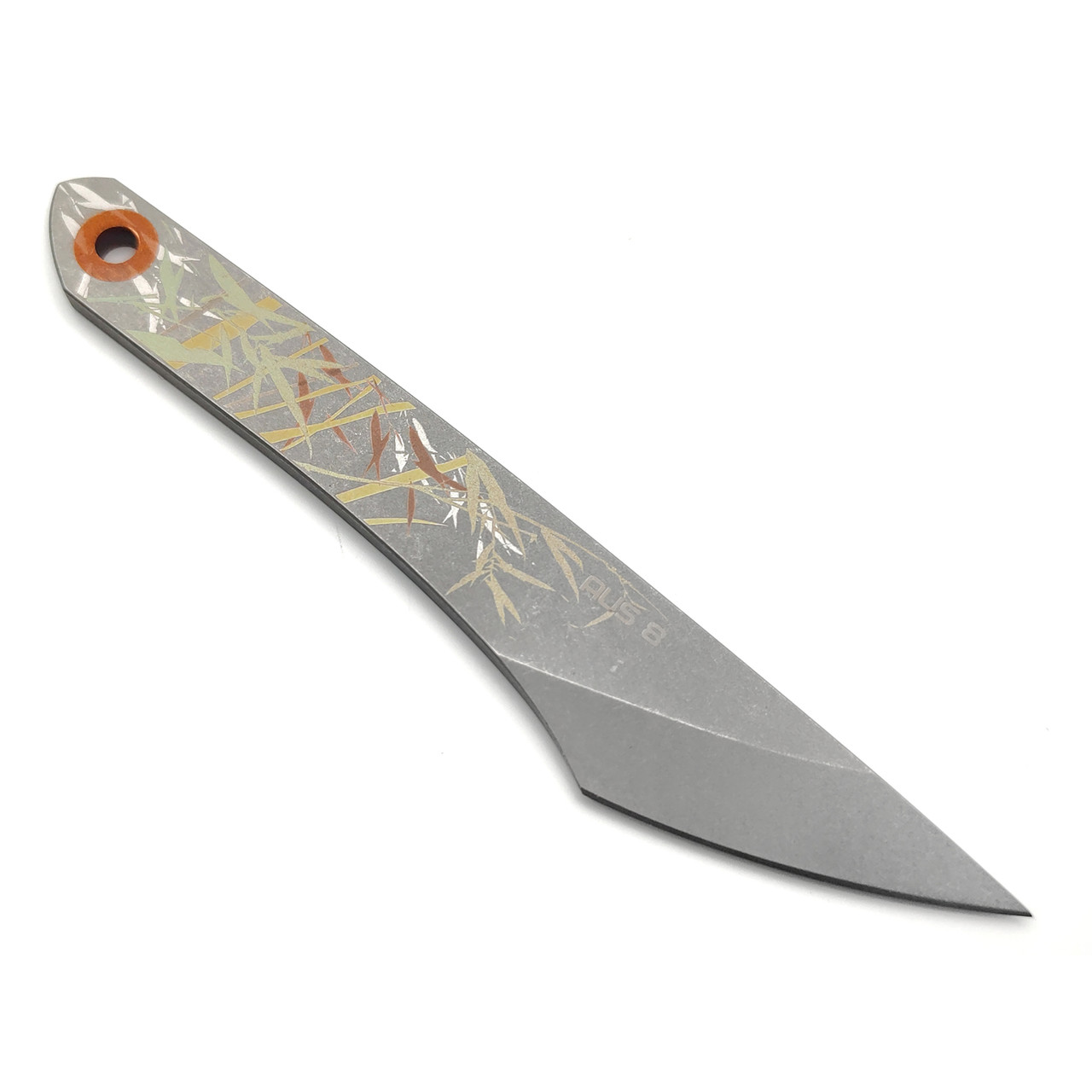 N.C.Custom киридаши KOI - TIGER сталь Aus-8 стоунвош, kydex orange