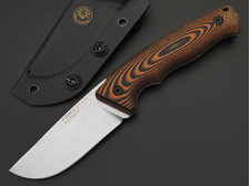 Eagle Knives нож Forester 1 сталь Aus10Co stonewash, рукоять G10 black & orange, ножны Kydex