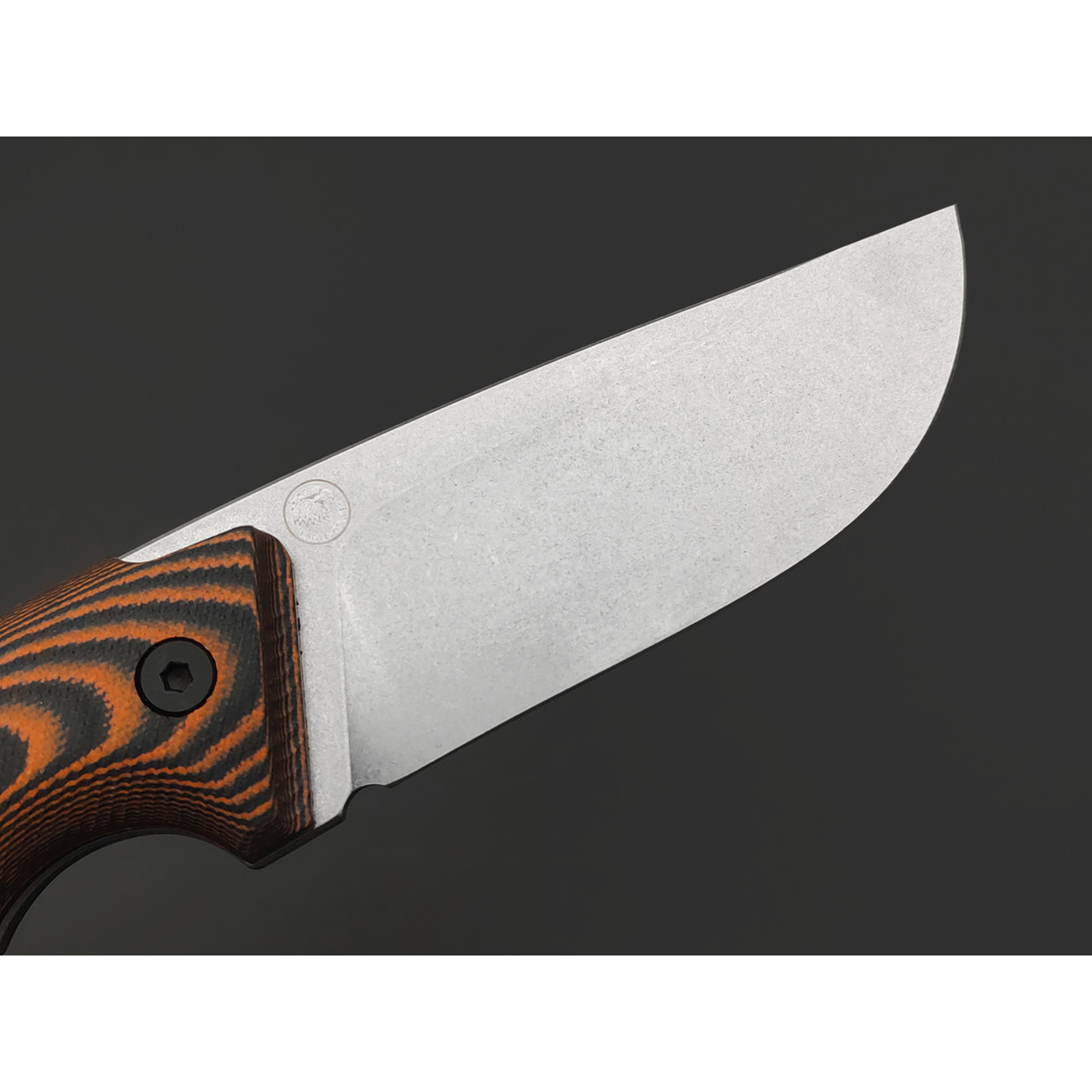 Eagle Knives нож Forester 1 сталь Aus10Co стоунвош, рукоять G10 black & orange, ножны Kydex