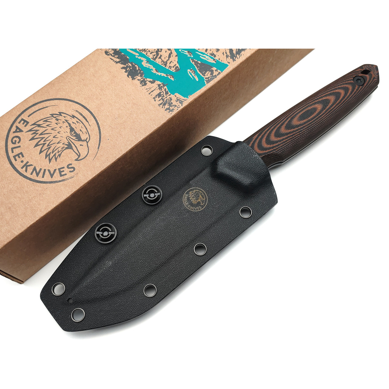 Eagle Knives нож Aviator 1 сталь Aus10Co black, рукоять G10 black & red, ножны Kydex