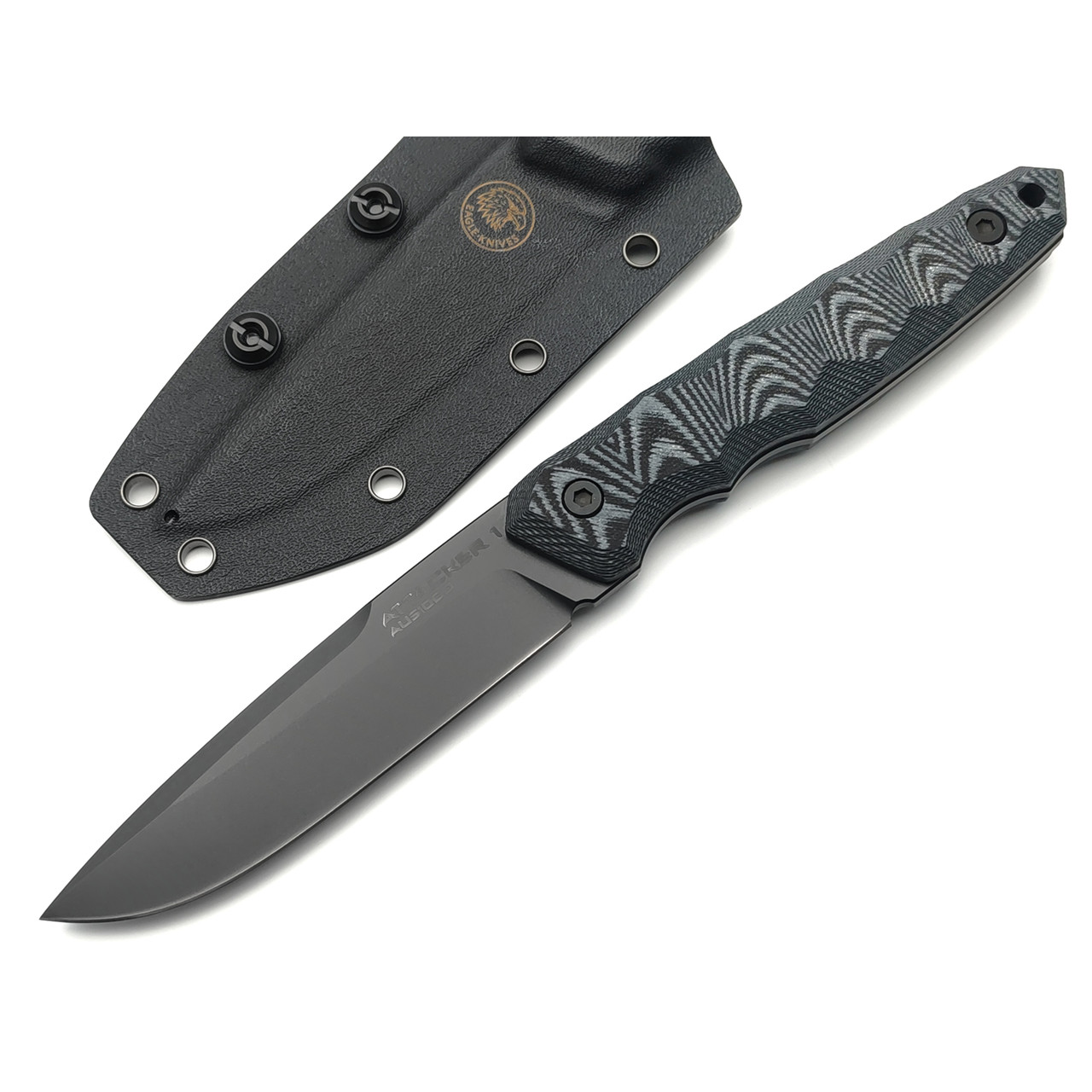 Eagle Knives нож Attacker 1 сталь Aus10Co black, рукоять G10 black & grey, ножны Kydex
