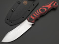 Eagle Knives нож Combat 1 сталь Aus10Co stonewash, рукоять G10 black & red, ножны Kydex