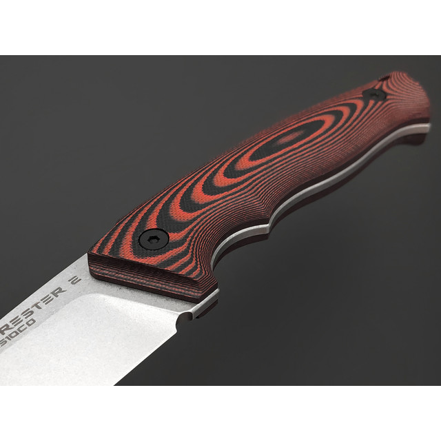 Eagle Knives нож Forester 2 сталь Aus10Co стоунвош, рукоять G10 black & red, ножны Kydex