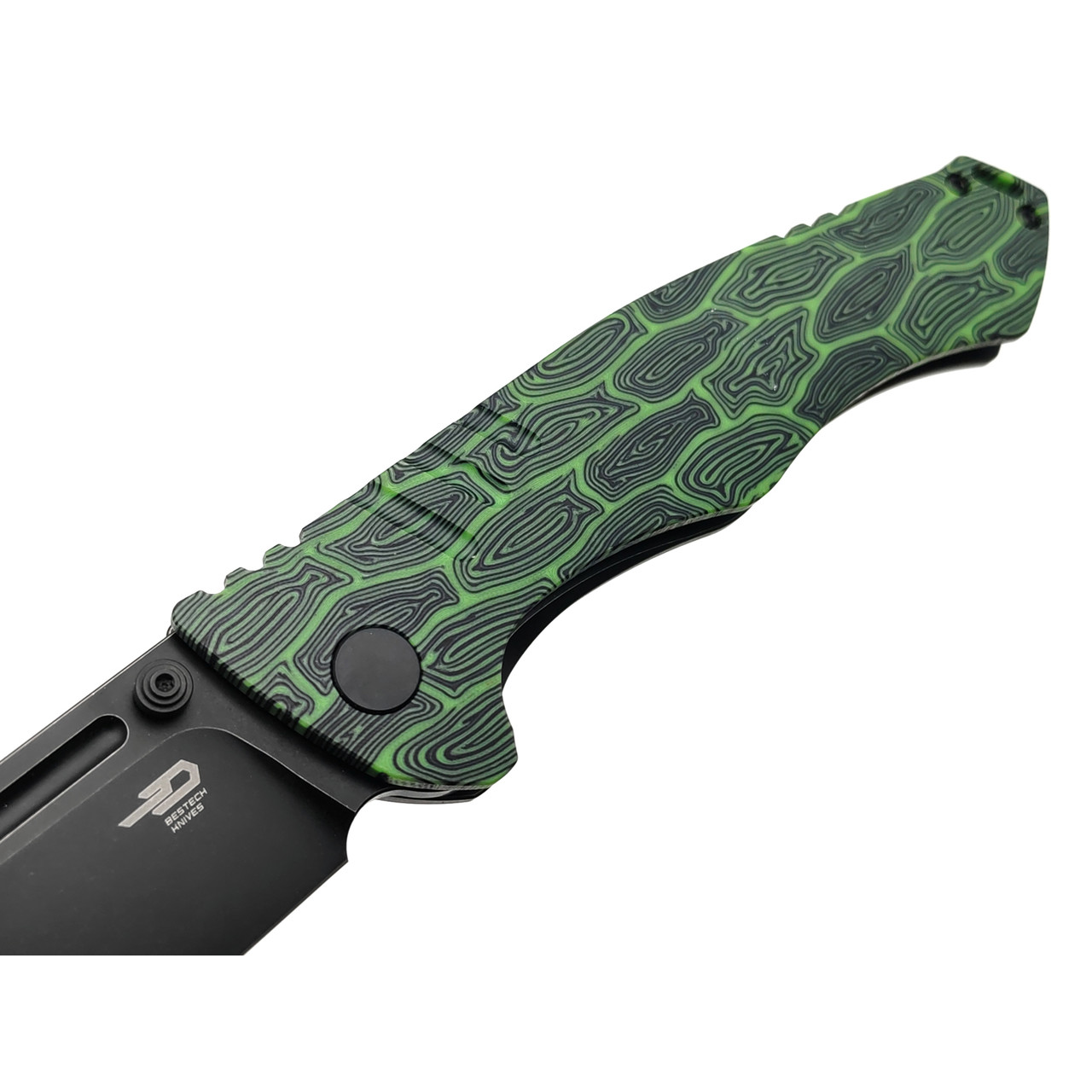 Нож Bestech Keen II BT2301E сталь S35VN блэквош, рукоять Titanium, G10 black & green