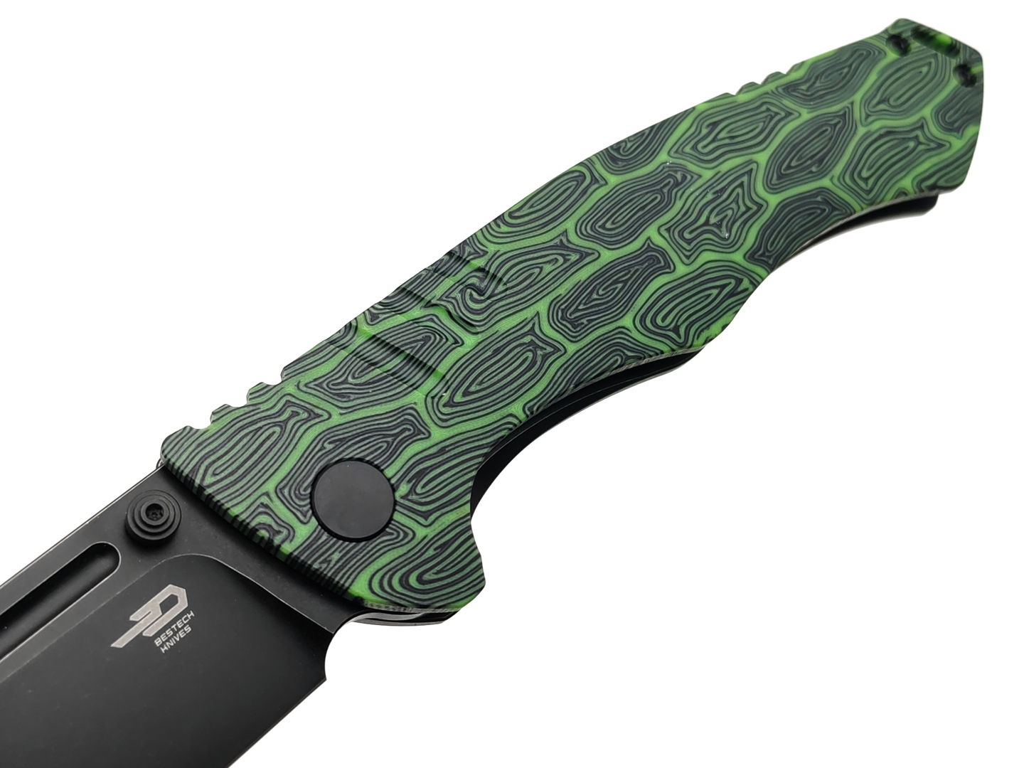 Нож Bestech Keen II BT2301E сталь S35VN blackwash, рукоять Titanium, G10 black & green