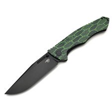 Нож Bestech Keen II BT2301E сталь S35VN блэквош, рукоять Titanium, G10 black & green