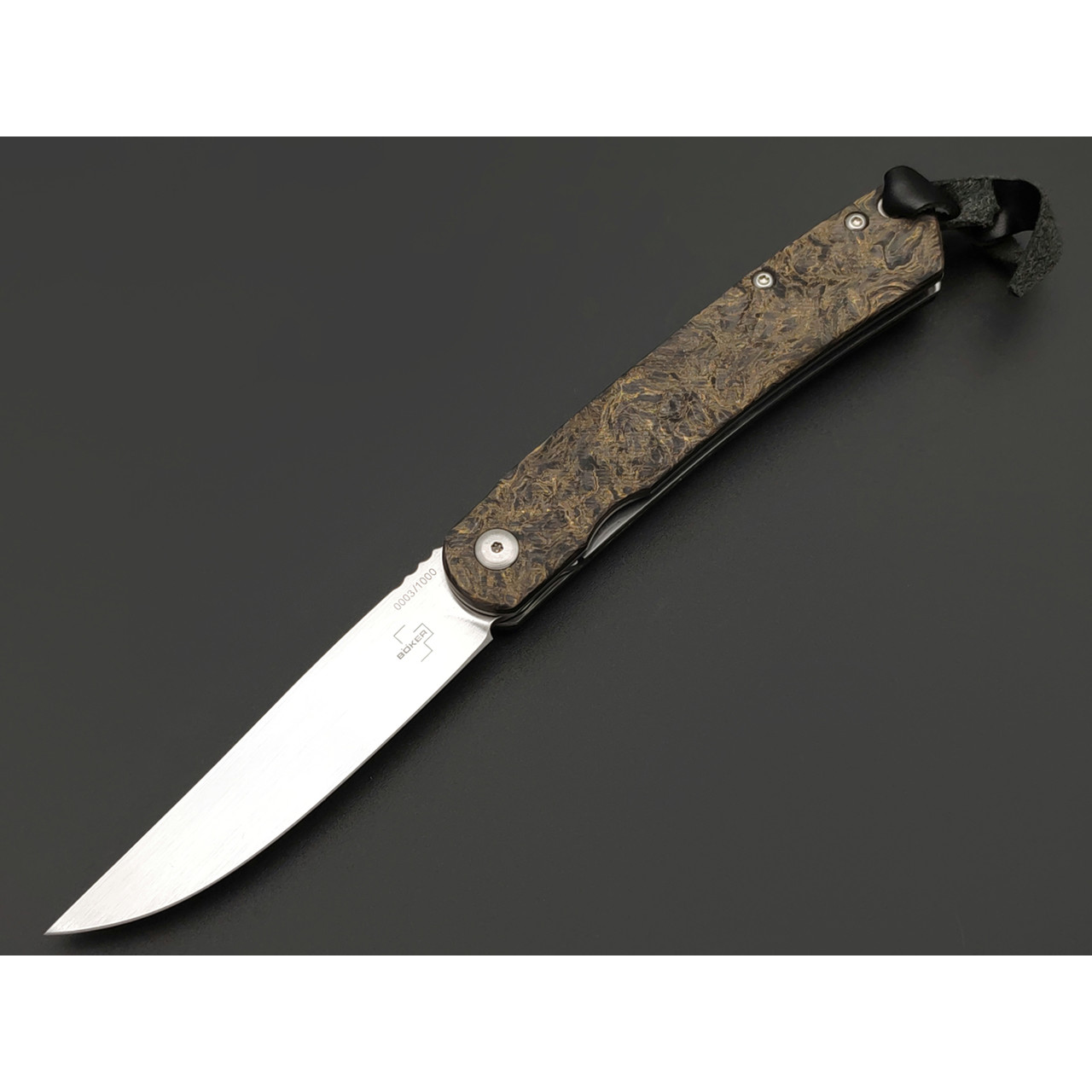 Нож Boker Plus LFL07 01BO387 сталь CPM S35VN, рукоять Carbon fiber dark matter gold