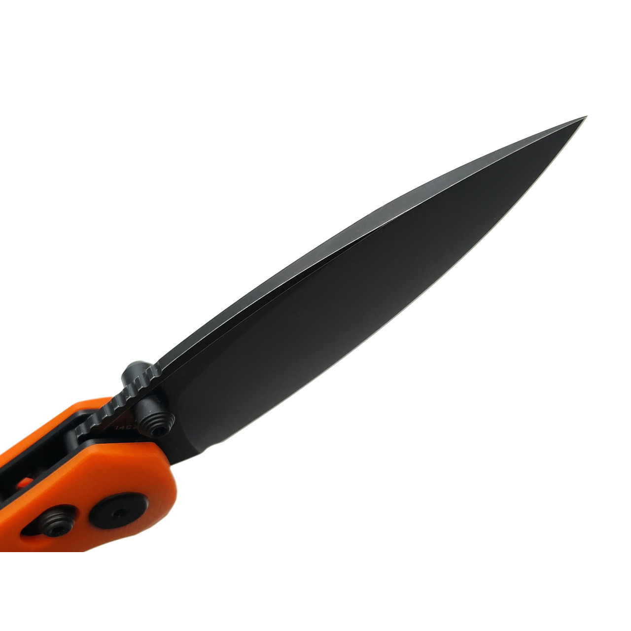 Нож Bestechman Ronan BMK02H сталь 14C28N блэквош, рукоять G10 orange