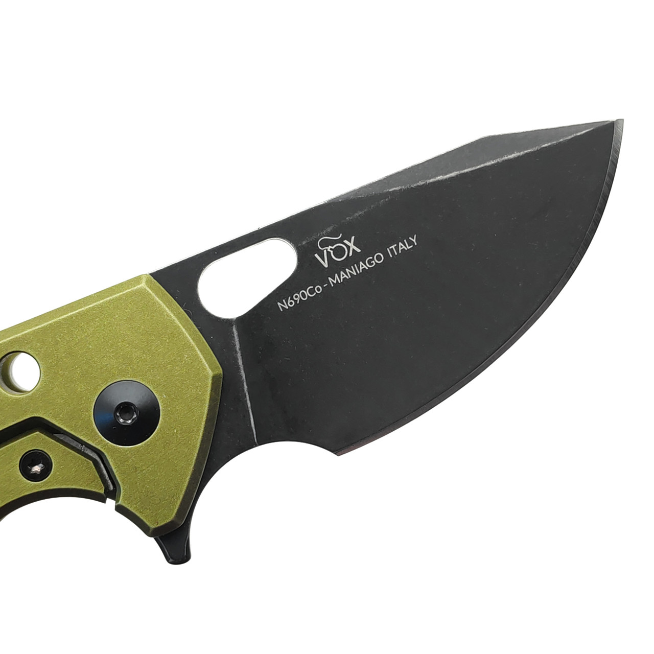 Нож складной Fox Suru FX-526 ALG сталь N690Co, рукоять Aluminium green
