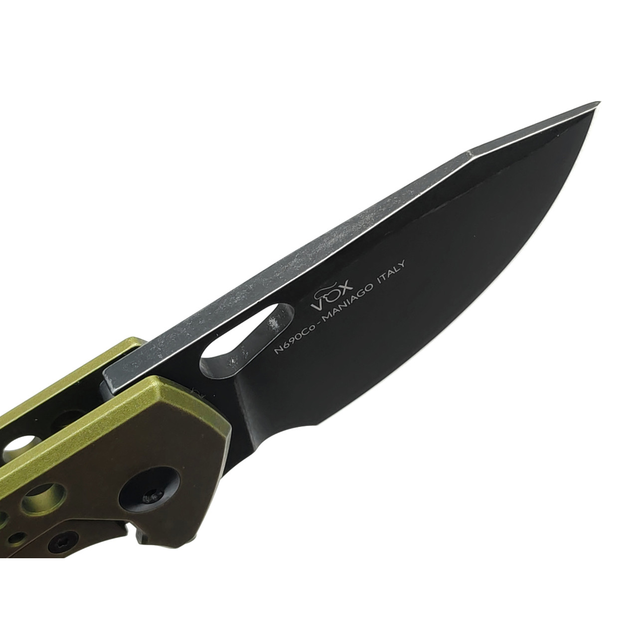 Нож складной Fox Suru FX-526 ALG сталь N690Co, рукоять Aluminium green