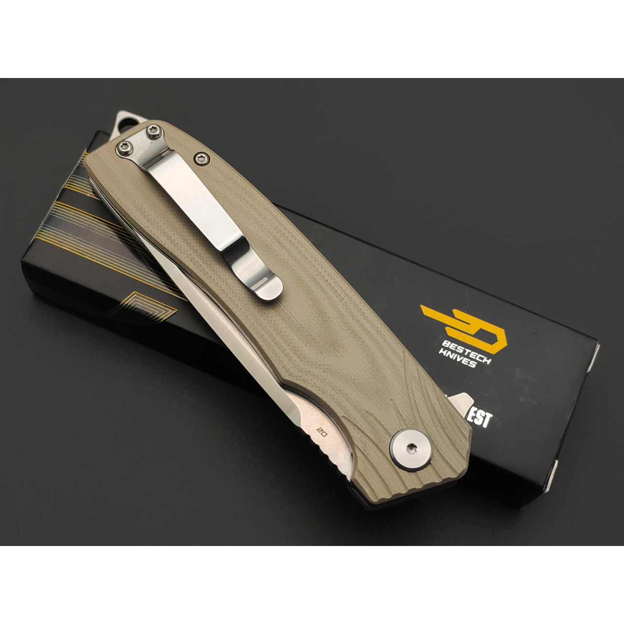 Нож Bestech Lion BG01C сталь D2 satin, рукоять G10 beage