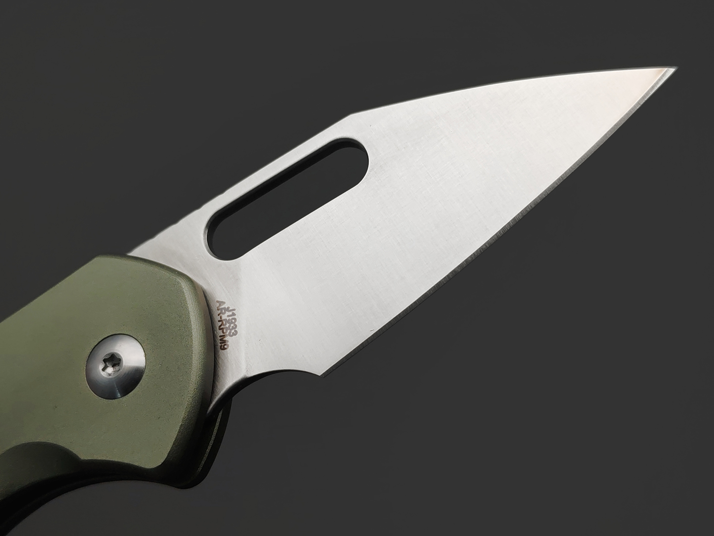 Нож CJRB Mini Pyrite J1933-GN сталь AR-RPM9, рукоять Aluminium green