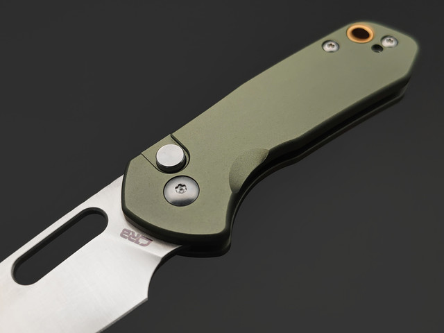 Нож CJRB Mini Pyrite J1933-GN сталь AR-RPM9, рукоять Aluminium green