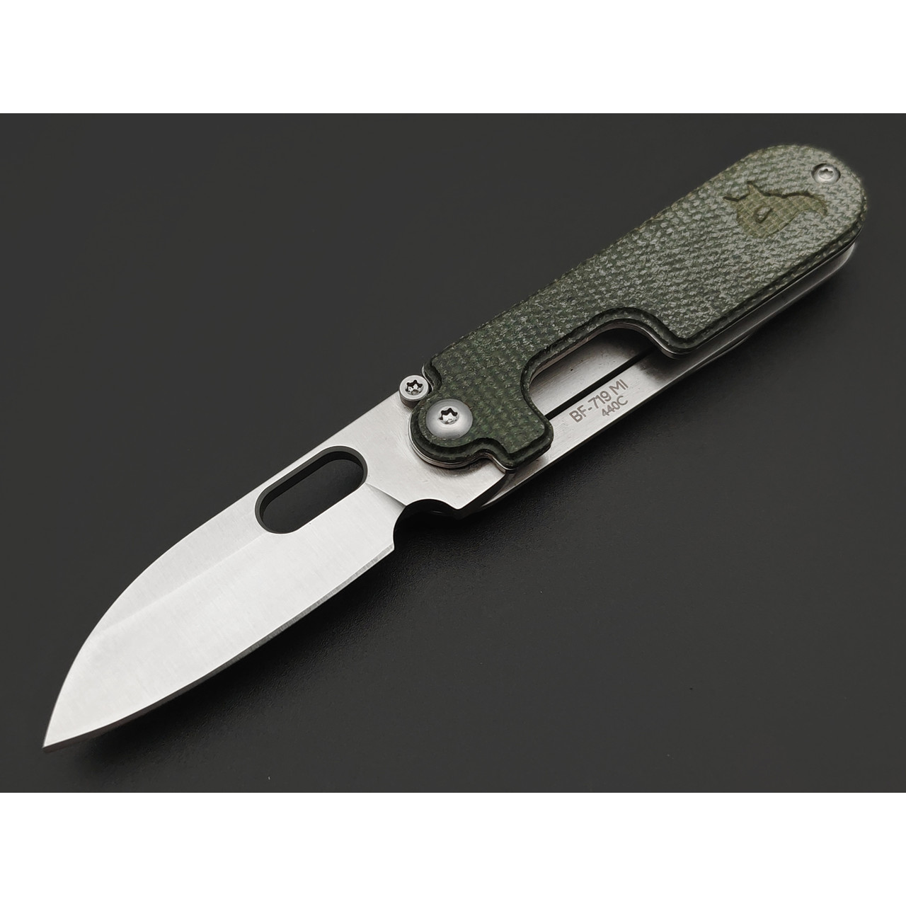 Нож BlackFox Bean Gen 2 BF-719 MI сталь 440C, рукоять Micarta green