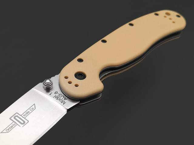 Нож Ontario RAT-1 Ivory 8848DT сталь Aus-8 satin, рукоять GRN