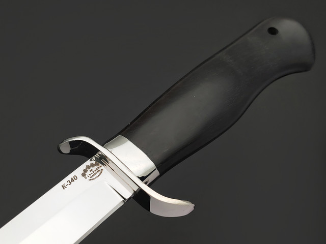 Товарищество Завьялова нож разведчика НР-40 сталь K340, рукоять Дерево граб, мельхиор