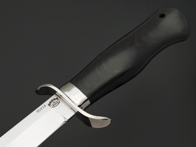 Товарищество Завьялова нож разведчика НР-40 сталь 95Х18, рукоять Дерево граб, мельхиор