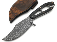 1-й Цех нож Сиськи сталь 440C узор, рукоять Micarta black