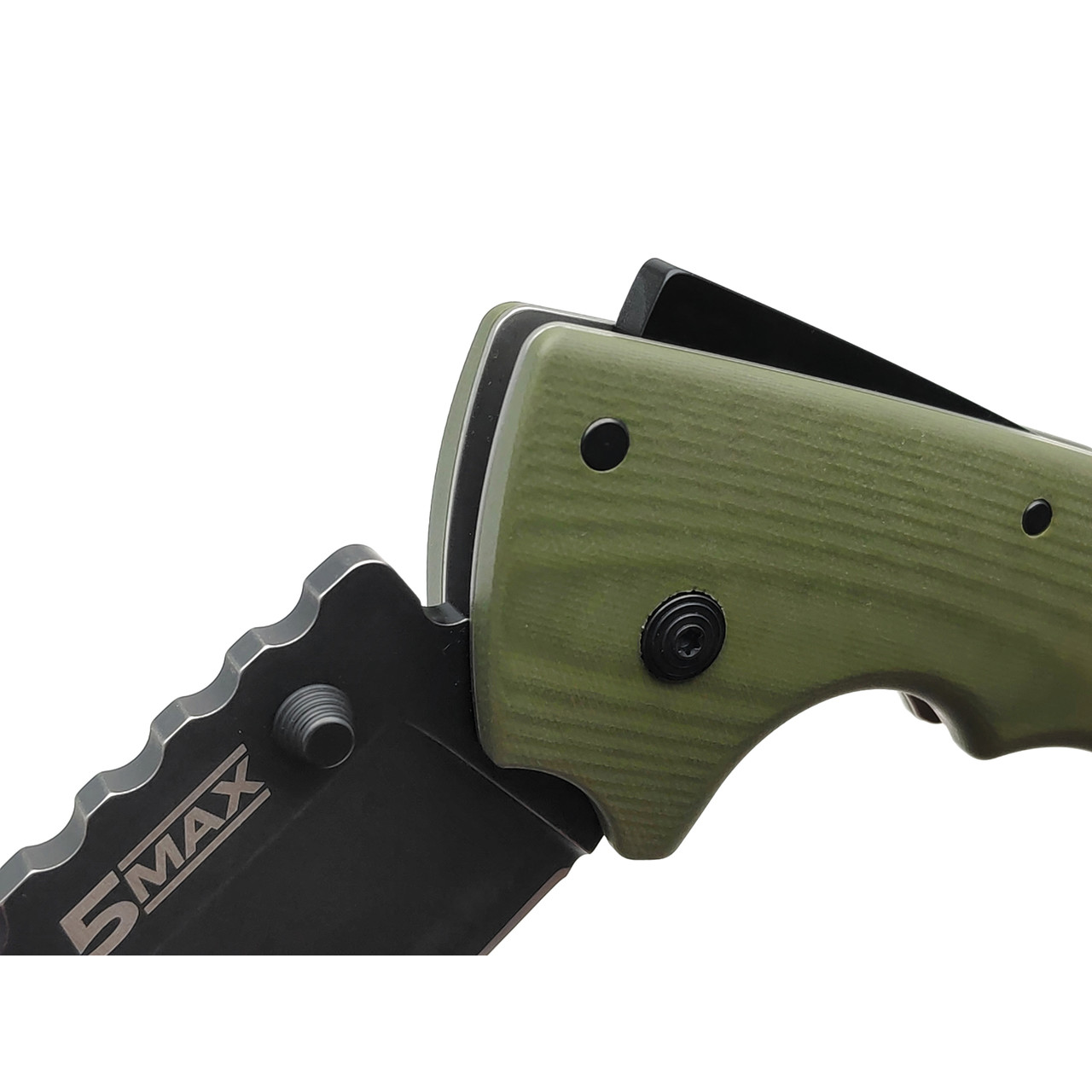 Нож Cold Steel 5-Max FL-50MAX сталь S35VN блэквош, рукоять G10 olive