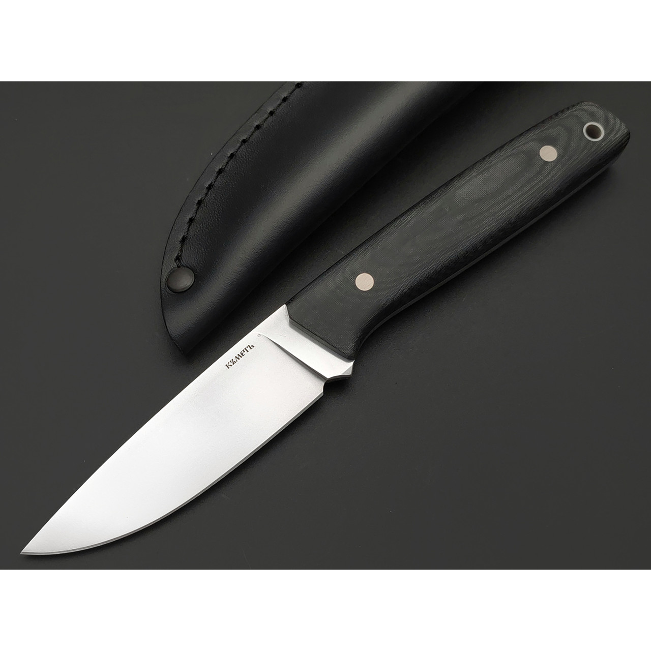 Кметь нож КМ-044 Фокс ЦМ сталь 95Х18, Рукоять микарта