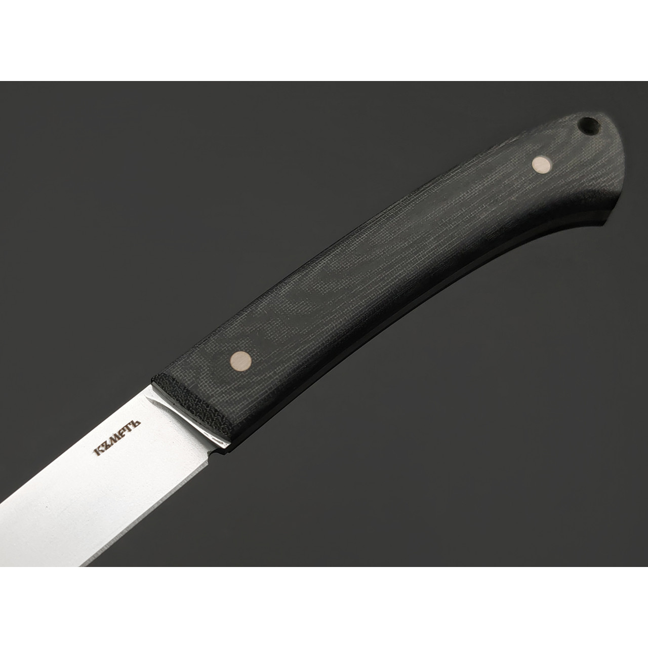 Кметь нож КМ-046 Игла ЦМ сталь 95Х18, Рукоять микарта