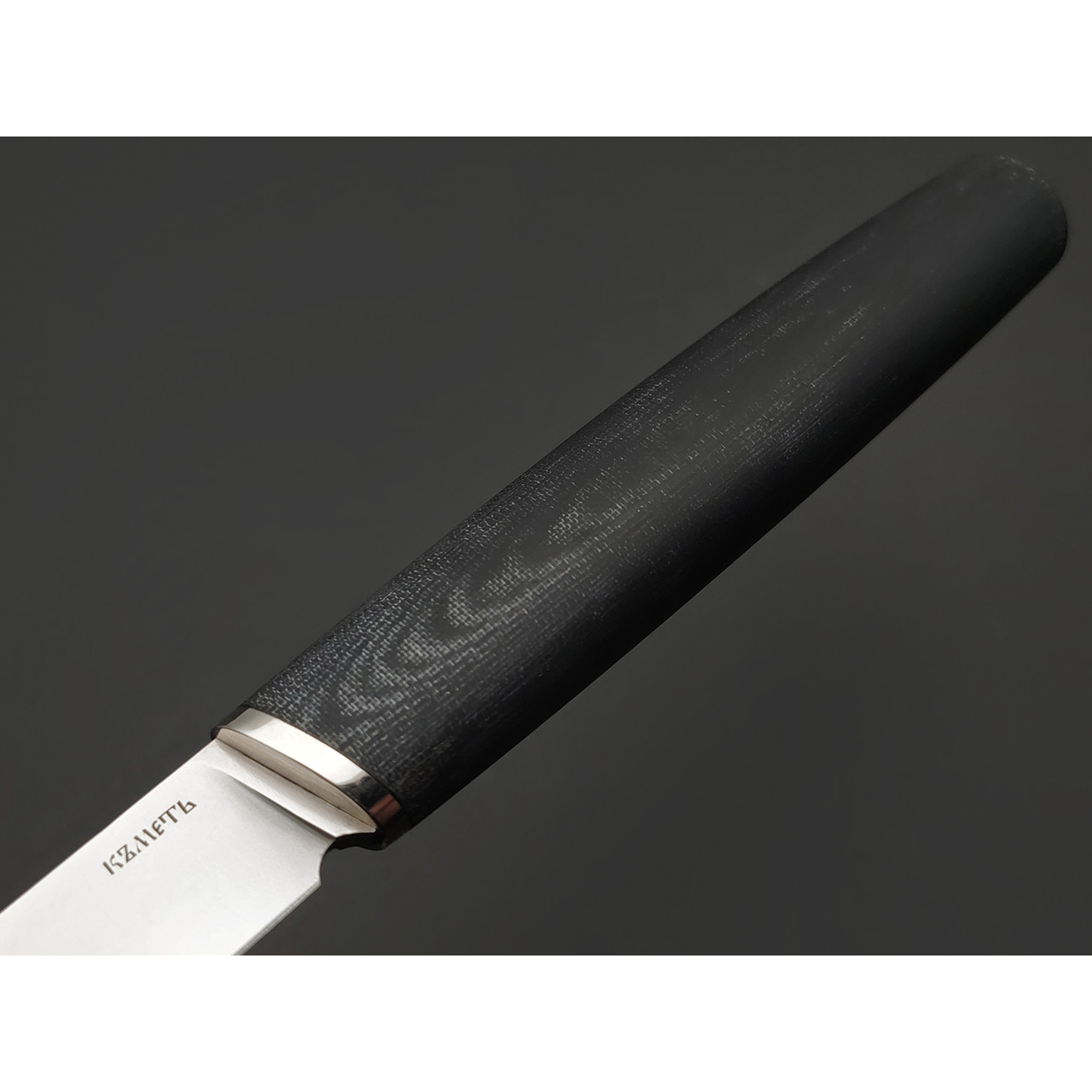 Кметь нож КМ-026 Шило сталь Elmax, Рукоять микарта, мельхиор