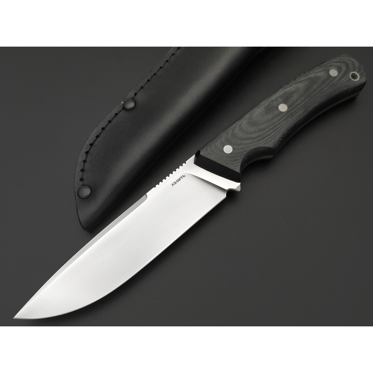 Кметь нож КМ-043 Акула ЦМ сталь 95Х18, Рукоять микарта