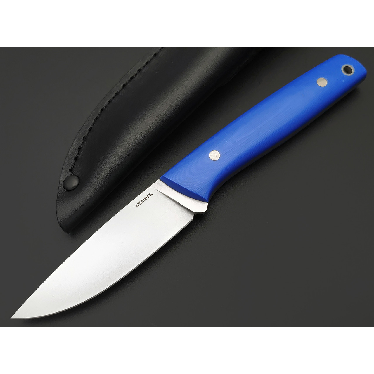 Кметь нож КМ-017 Фокс ЦМ сталь M390, Рукоять G10 blue