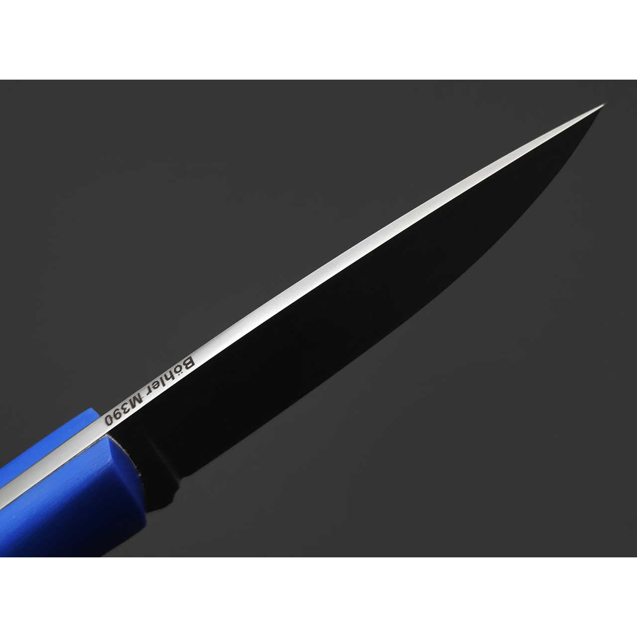 Кметь нож КМ-017 Фокс ЦМ сталь M390, Рукоять G10 blue