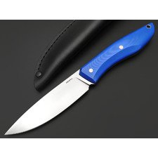 Кметь нож КМ-014 Хаунд ЦМ сталь N690, Рукоять G10 blue & black