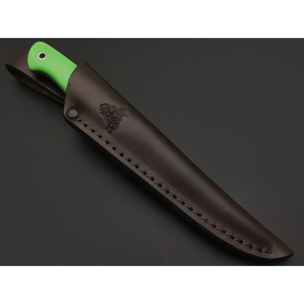 Кметь нож КМ-004 Фокс ЦМ сталь K340, Рукоять G10 green