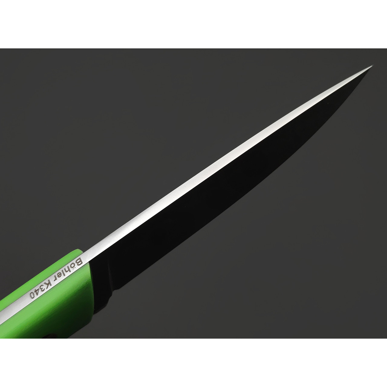 Кметь нож КМ-004 Фокс ЦМ сталь K340, Рукоять G10 green