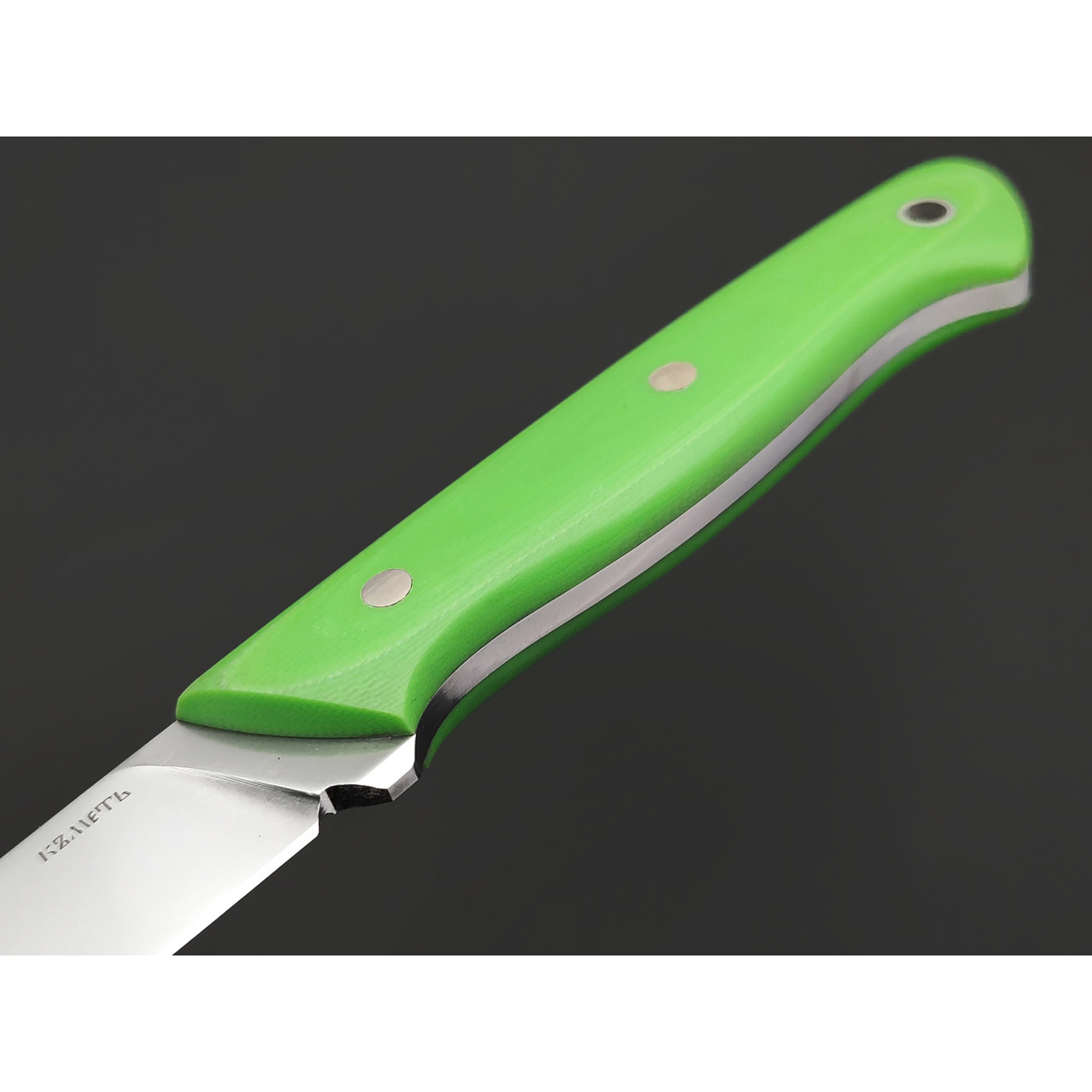 Кметь нож КМ-004 Фокс ЦМ сталь K340, Рукоять G10 green