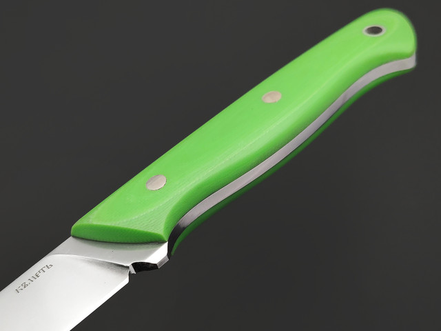 Кметь нож КМ-004 Фокс ЦМ сталь K340, Рукоять G10 green
