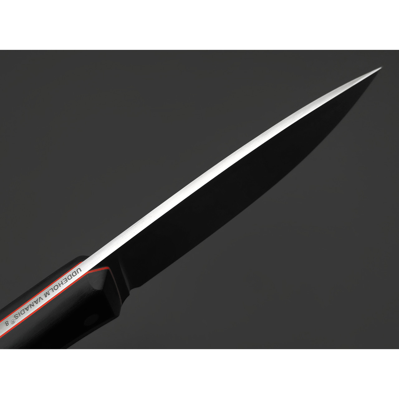 Кметь нож КМ-011 Хаунд ЦМ сталь Vanadis 8 Хром, Рукоять G10 black & red