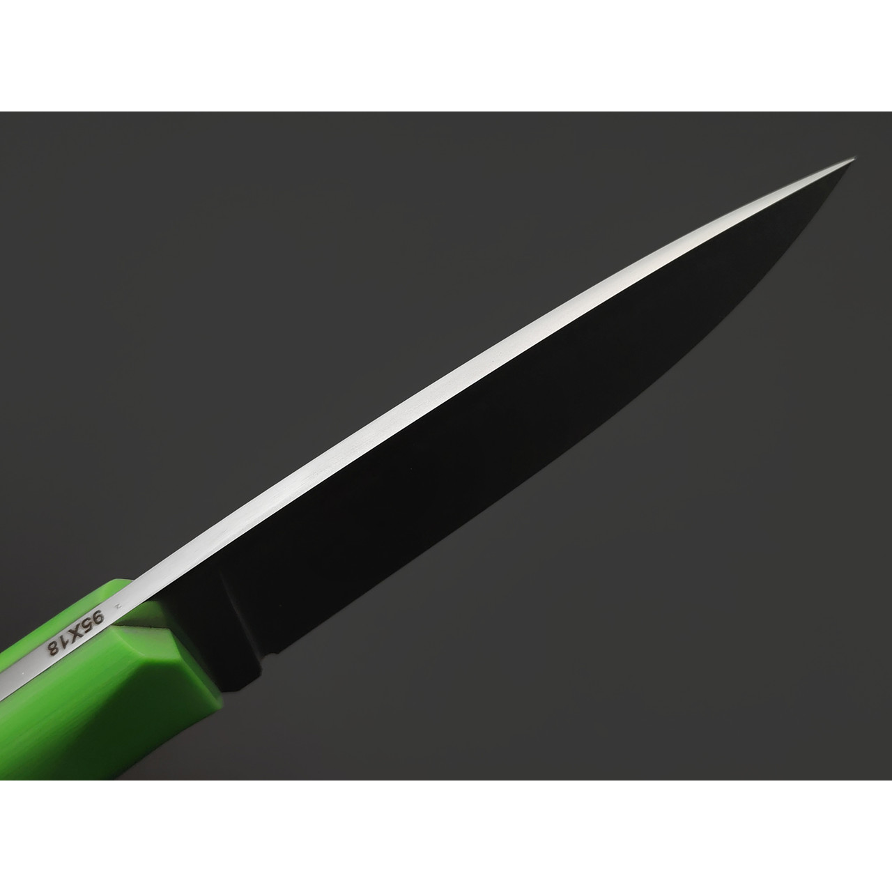 Кметь нож КМ-048 Малыш ЦМ сталь 95Х18, Рукоять G10 green