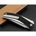 TuoTown складной нож Xomao сталь T10S, рукоять G10 black & white, Titanium TC4