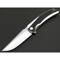 TuoTown складной нож Xomao сталь T10S, рукоять G10 black & white, Titanium TC4