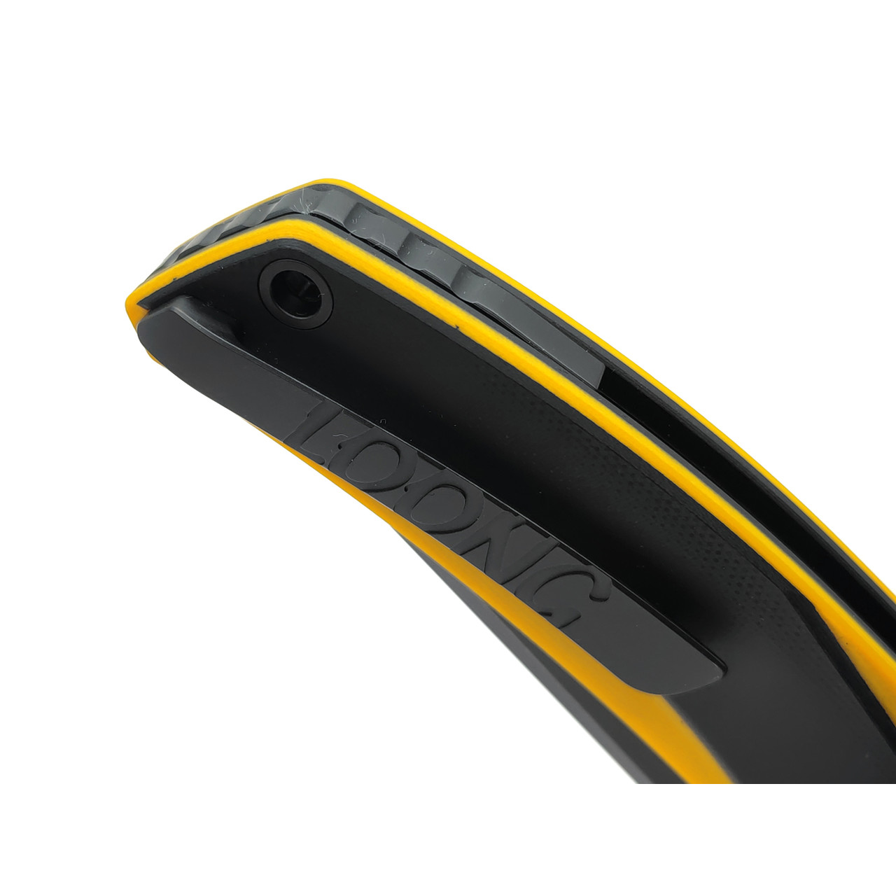 TuoTown складной нож Loong сталь T10S, рукоять G10 чёрный с жёлтым, Титан TC4