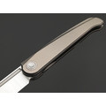 TuoTown складной нож Fin TFI-M сталь M390 satin, рукоять Titanium TC4 Grey, Crystal Titanium Grey