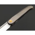 TuoTown складной нож Fin TFI-MJ сталь M390 satin, рукоять Titanium TC4 Grey, Crystal Titanium TuoTown складной нож Fin TFI-MJ сталь M390 satin, рукоять Titanium TC4 Grey, Crystal Titanium