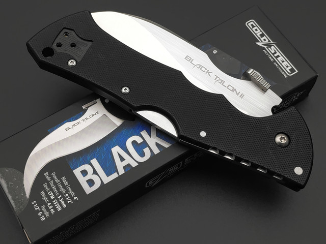 Нож Cold Steel Black Talon II Plain Edge 22B сталь S35VN, рукоять G10