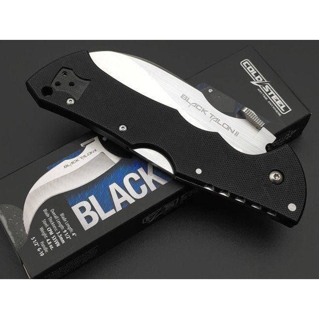 Нож Cold Steel Black Talon II Plain Edge 22B сталь S35VN, рукоять G10