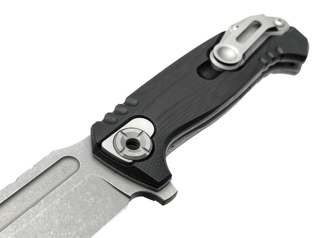 N.C.Custom складной нож Ultras-F сталь AUS-10 stonewash, рукоять G10 black, сталь