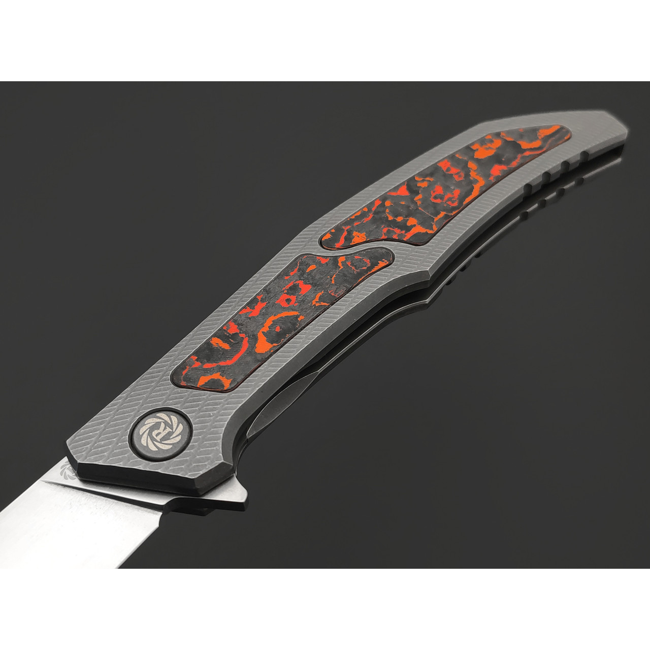 Neyris Knives складной нож Коа сталь CPM 3V, рукоять Titanium, Carbon fiber lava flow