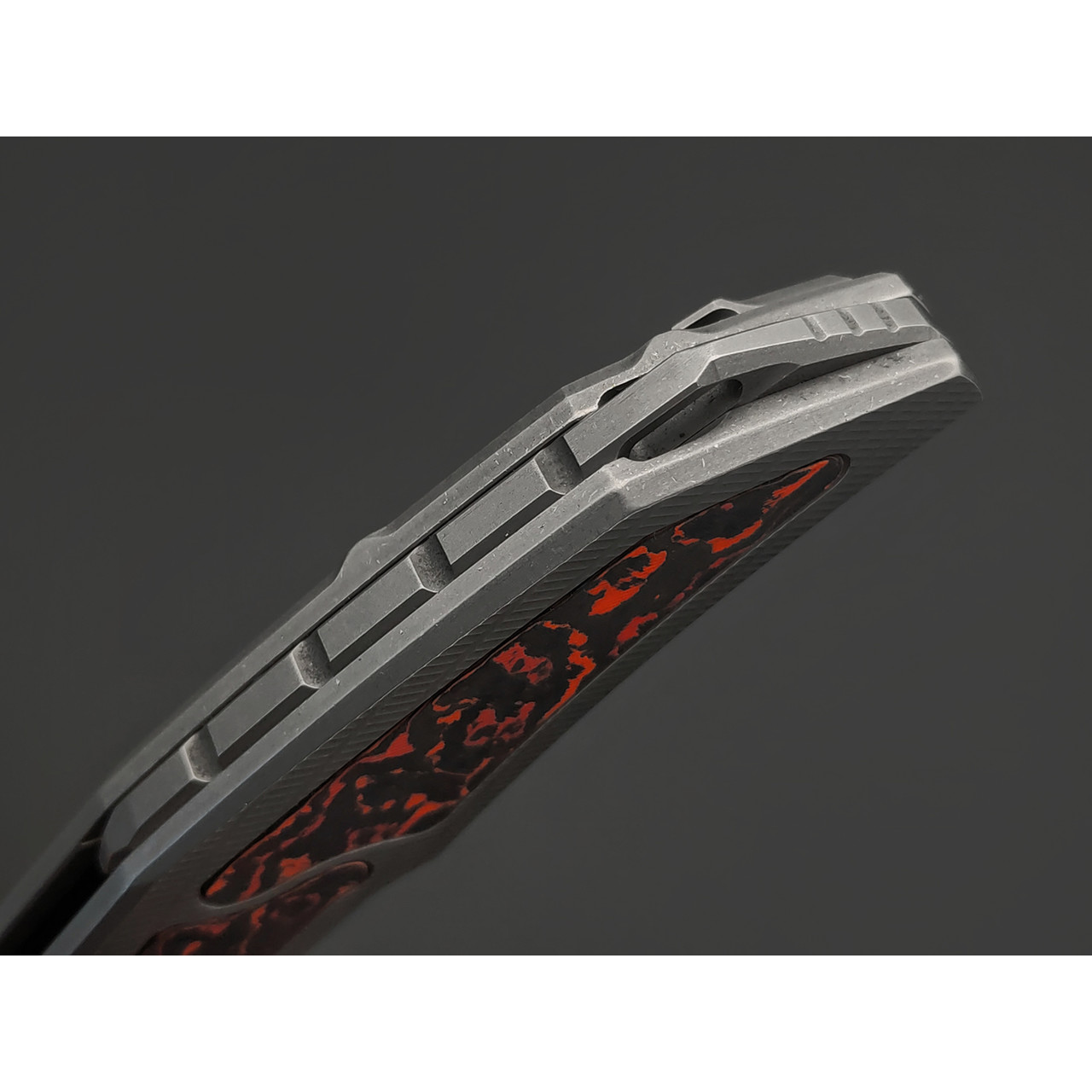 Neyris Knives складной нож Коа сталь CPM 3V, рукоять Titanium, Carbon fiber lava flow